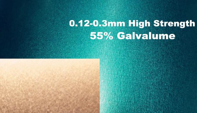 屋根を付けることのための多彩なAFPオイルとの0.12mm-0.3mm高力55%のGalvalumeの鋼鉄コイルG550 HR90